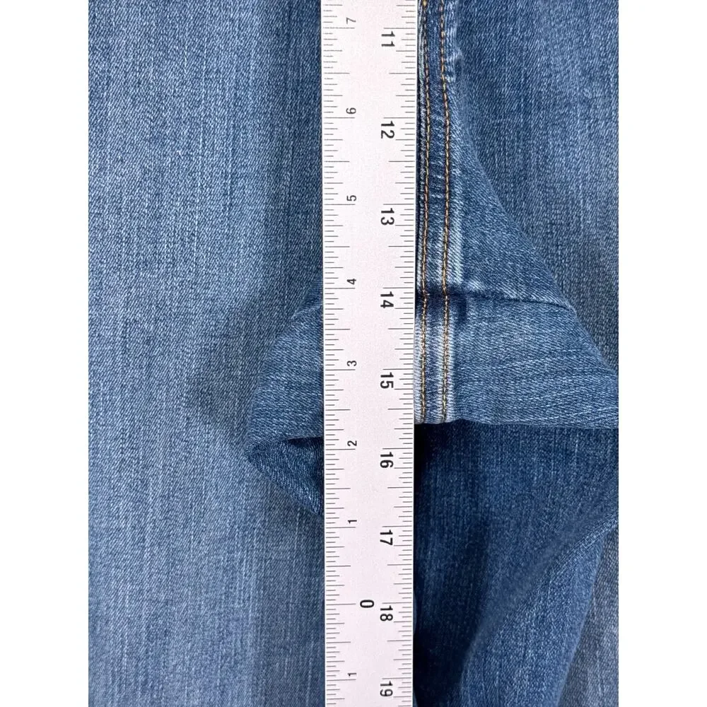 Spanx Jeans 2X Womens Seamed Front Wide Leg Stretch Denim